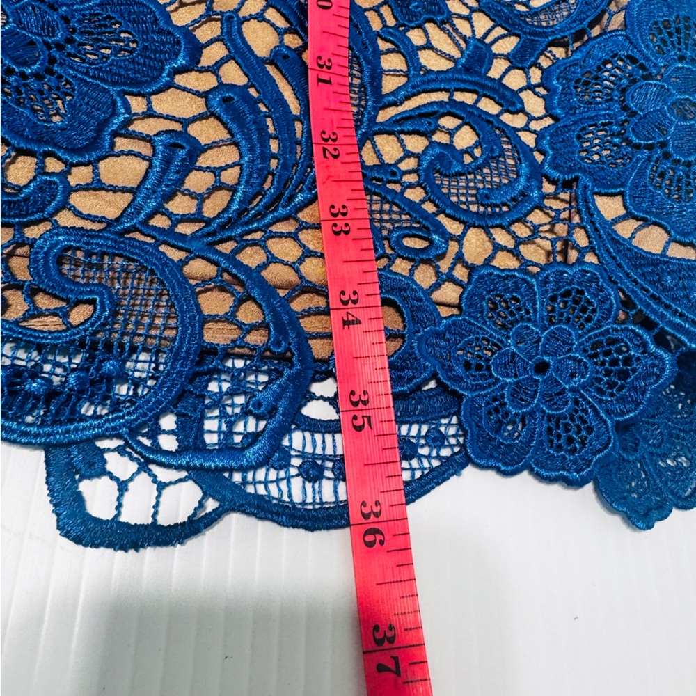 Dress the Population Allie Blue Lace Dress Size Medium - Picture 15 of 15